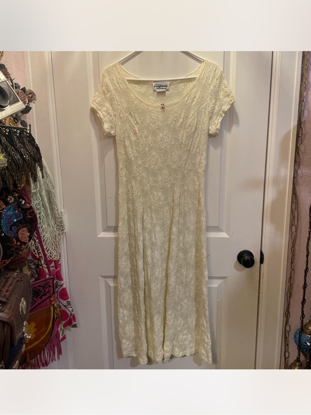 American Vintage Cream Lace Maxi Dress